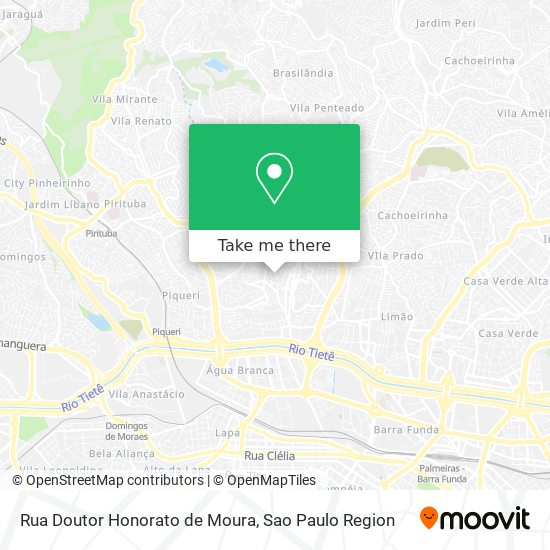 Mapa Rua Doutor Honorato de Moura