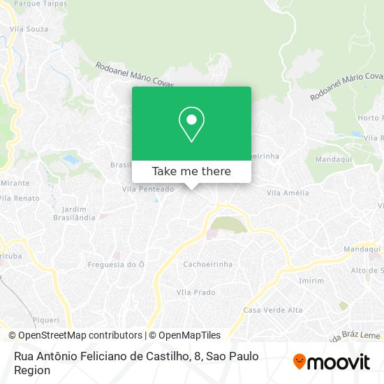 Mapa Rua Antônio Feliciano de Castilho, 8