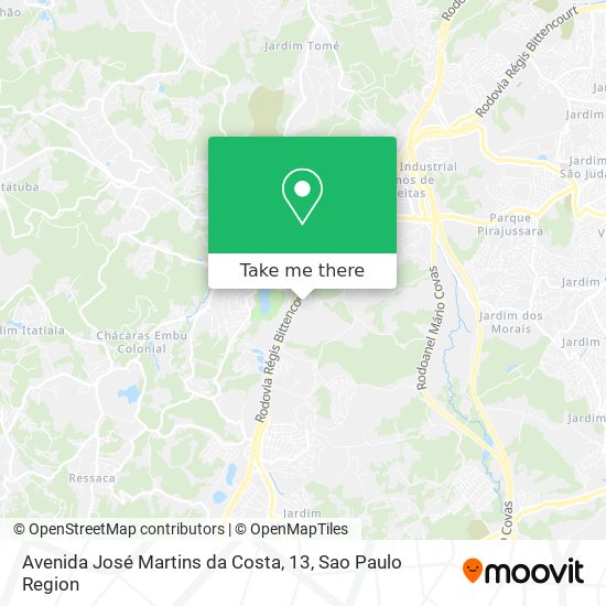 Mapa Avenida José Martins da Costa, 13