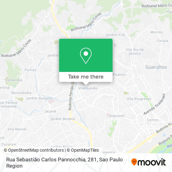 Mapa Rua Sebastião Carlos Pannocchia, 281