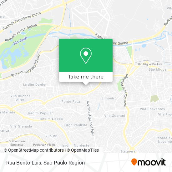 Mapa Rua Bento Luís