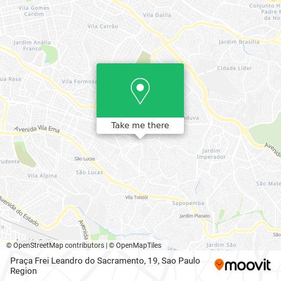 Mapa Praça Frei Leandro do Sacramento, 19