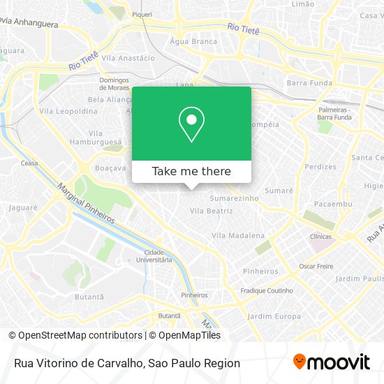 Mapa Rua Vitorino de Carvalho