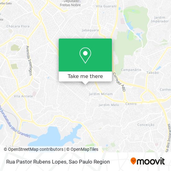 Rua Pastor Rubens Lopes map