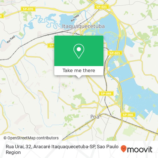 Rua Uraí, 32, Aracaré Itaquaquecetuba-SP map
