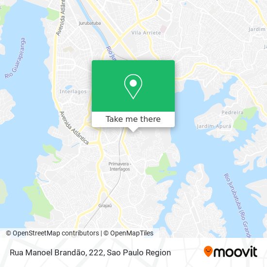Mapa Rua Manoel Brandão, 222