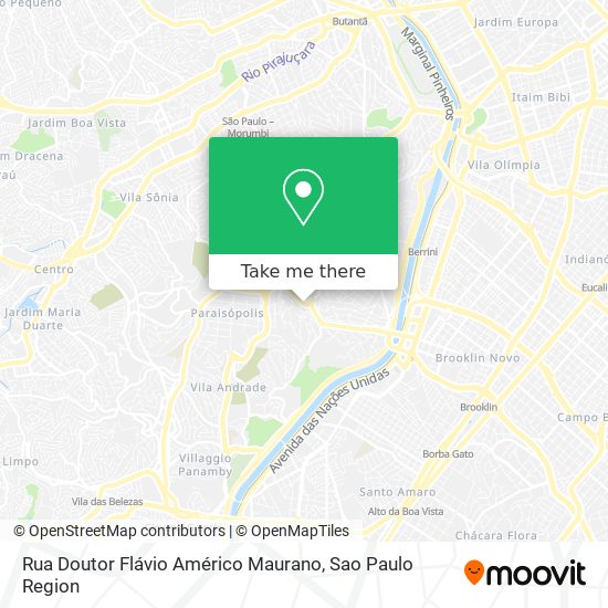 Mapa Rua Doutor Flávio Américo Maurano