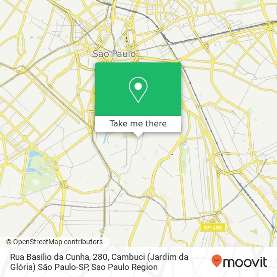 Rua Basílio da Cunha, 280, Cambuci (Jardim da Glória) São Paulo-SP map