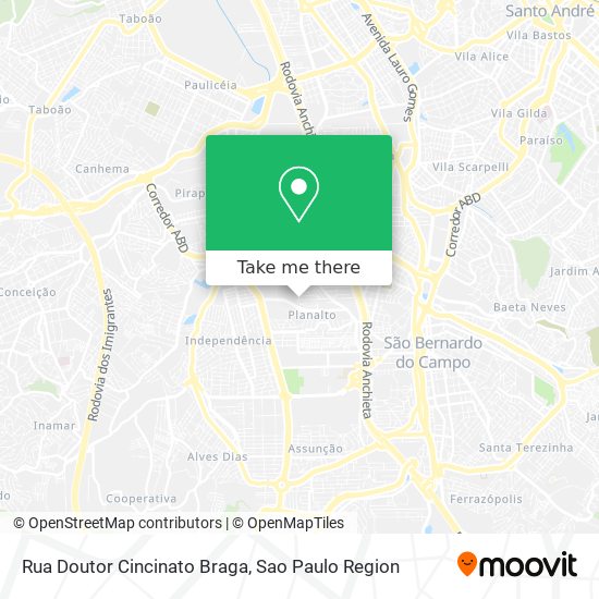 Rua Doutor Cincinato Braga map