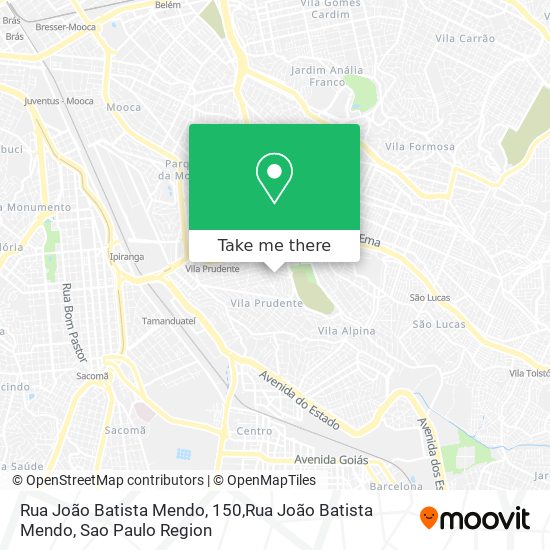 Mapa Rua João Batista Mendo, 150,Rua João Batista Mendo