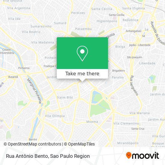 Rua Antônio Bento map