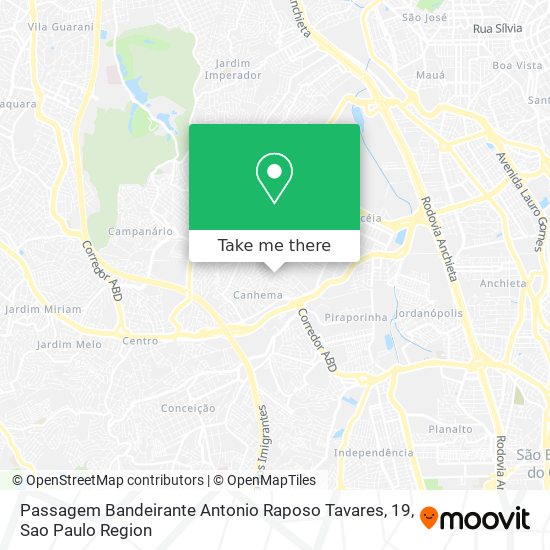 Passagem Bandeirante Antonio Raposo Tavares, 19 map