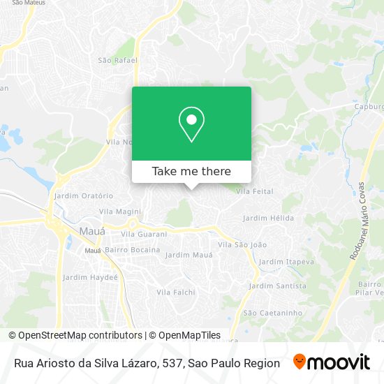 Mapa Rua Ariosto da Silva Lázaro, 537