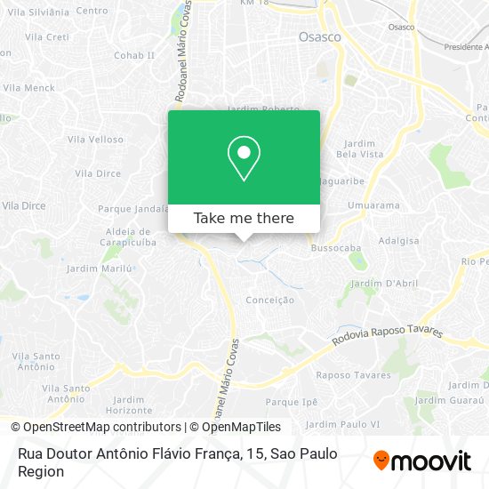 Rua Doutor Antônio Flávio França, 15 map