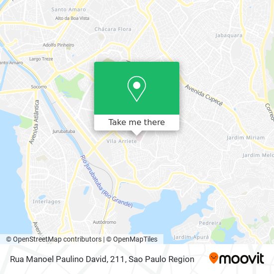 Mapa Rua Manoel Paulino David, 211