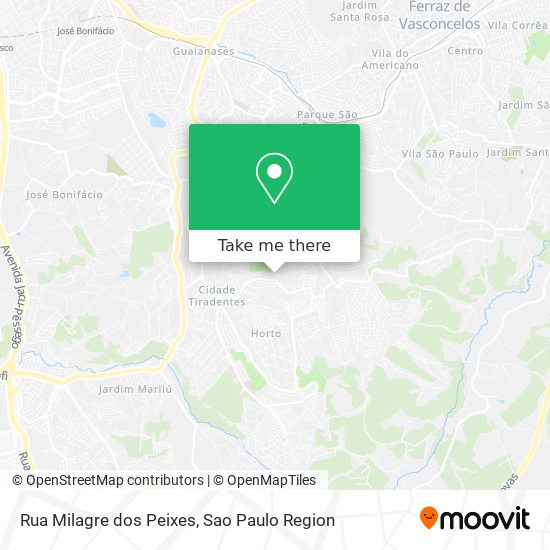 Mapa Rua Milagre dos Peixes