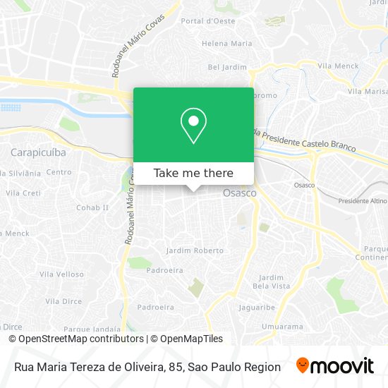 Mapa Rua Maria Tereza de Oliveira, 85