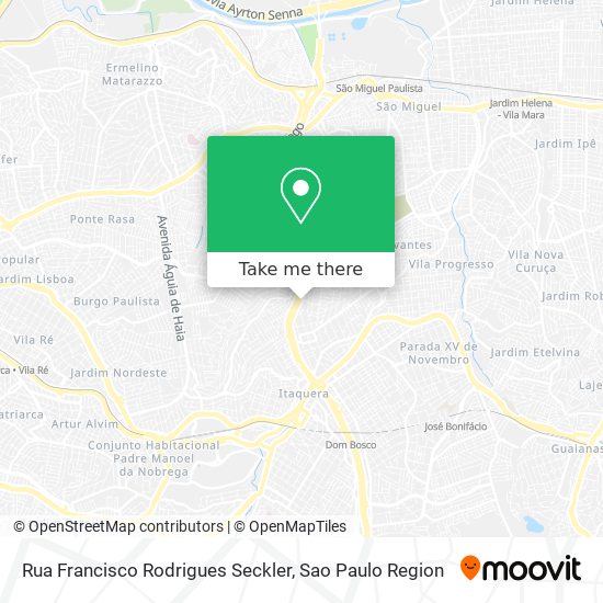 Rua Francisco Rodrigues Seckler map