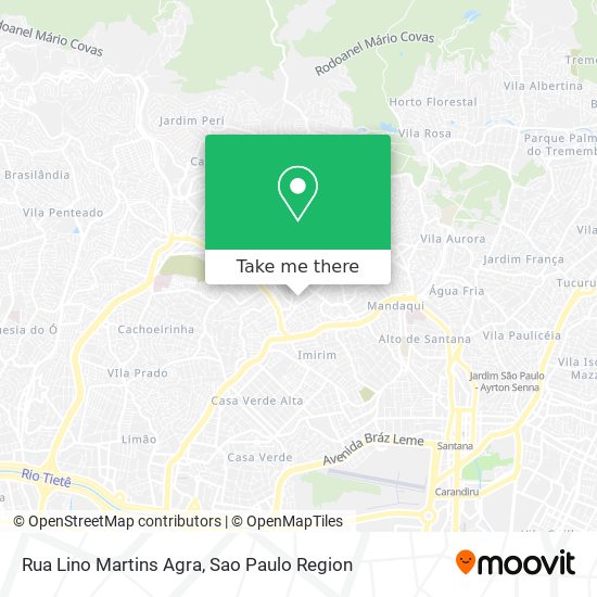 Mapa Rua Lino Martins Agra