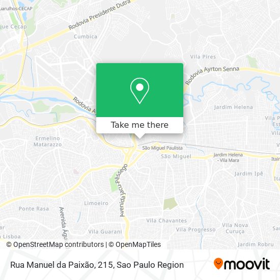 Mapa Rua Manuel da Paixão, 215