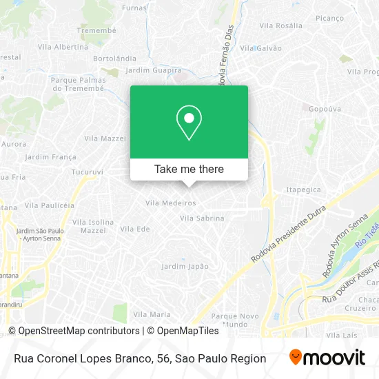 Rua Coronel Lopes Branco, 56 map
