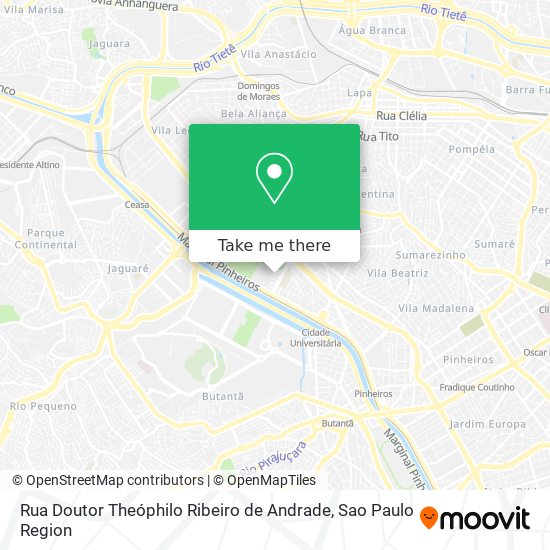 Mapa Rua Doutor Theóphilo Ribeiro de Andrade