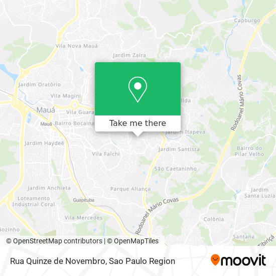 Mapa Rua Quinze de Novembro