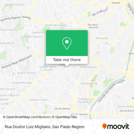 Rua Doutor Luiz Migliano map