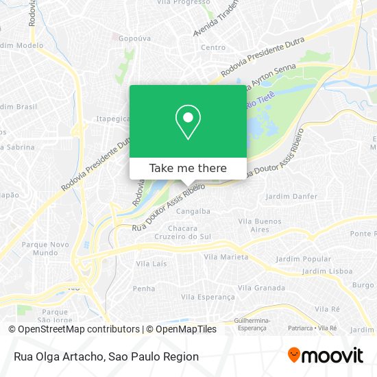 Mapa Rua Olga Artacho