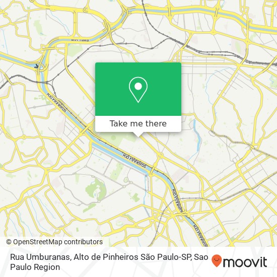 Rua Umburanas, Alto de Pinheiros São Paulo-SP map