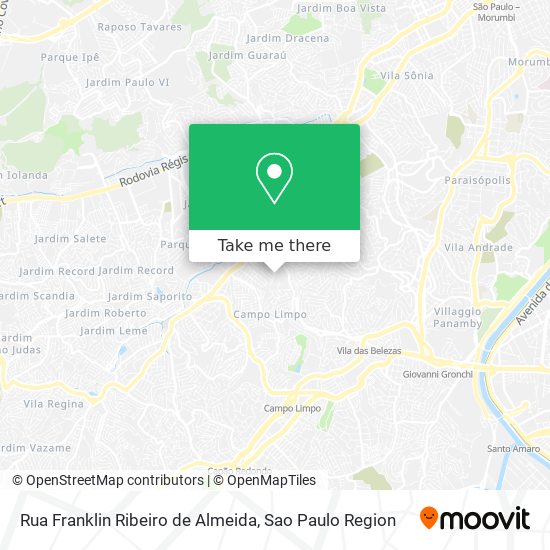 Rua Franklin Ribeiro de Almeida map