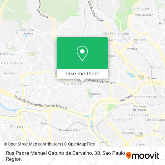 Rua Padre Manuel Gabino de Carvalho, 38 map