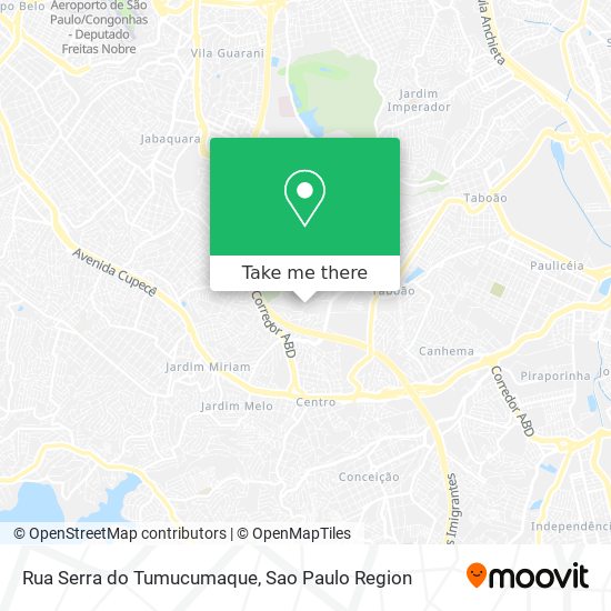 Mapa Rua Serra do Tumucumaque