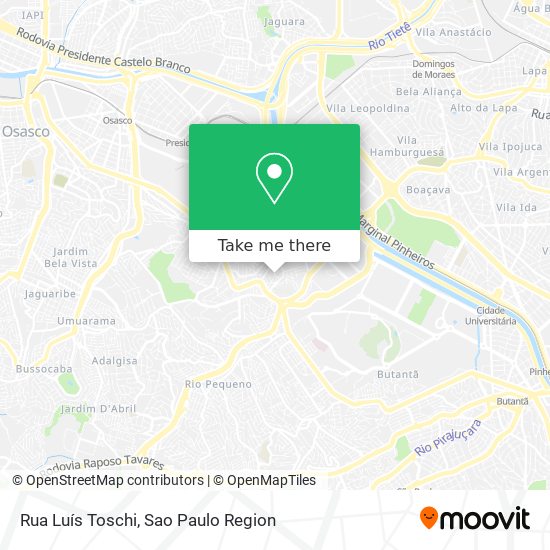 Mapa Rua Luís Toschi