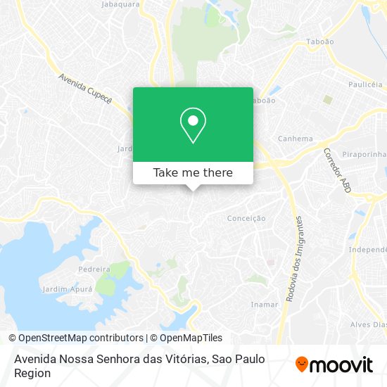 Mapa Avenida Nossa Senhora das Vitórias