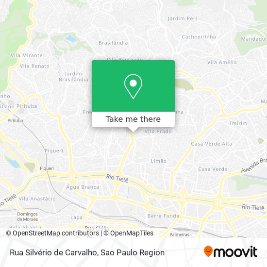 Mapa Rua Silvério de Carvalho