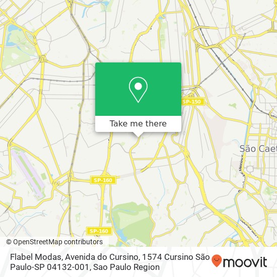 Flabel Modas, Avenida do Cursino, 1574 Cursino São Paulo-SP 04132-001 map