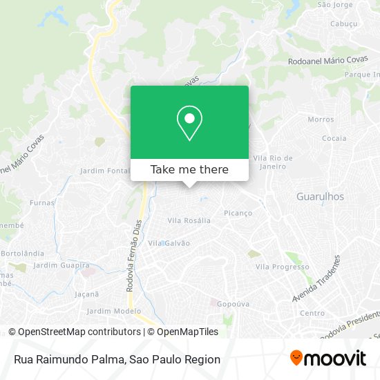 Mapa Rua Raimundo Palma