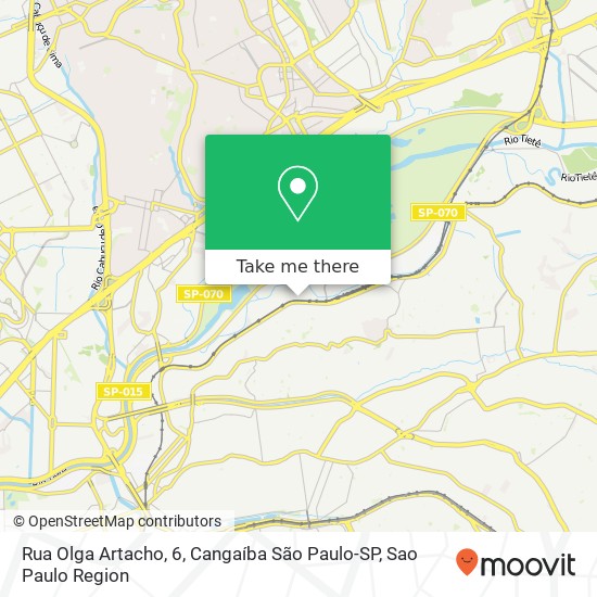 Rua Olga Artacho, 6, Cangaíba São Paulo-SP map