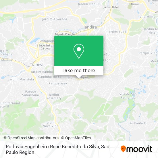 Rodovia Engenheiro Renê Benedito da Silva map