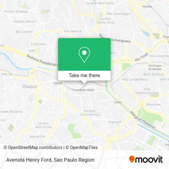 Avenida Henry Ford map
