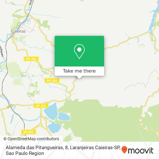 Mapa Alameda das Pitangueiras, 8, Laranjeiras Caieiras-SP
