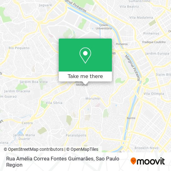 Mapa Rua Amélia Correa Fontes Guimarães