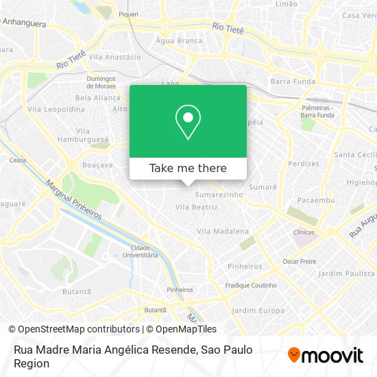 Rua Madre Maria Angélica Resende map