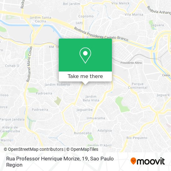 Mapa Rua Professor Henrique Morize, 19