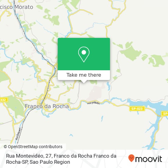 Mapa Rua Montevidéo, 27, Franco da Rocha Franco da Rocha-SP