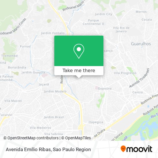 Mapa Avenida Emílio Ribas
