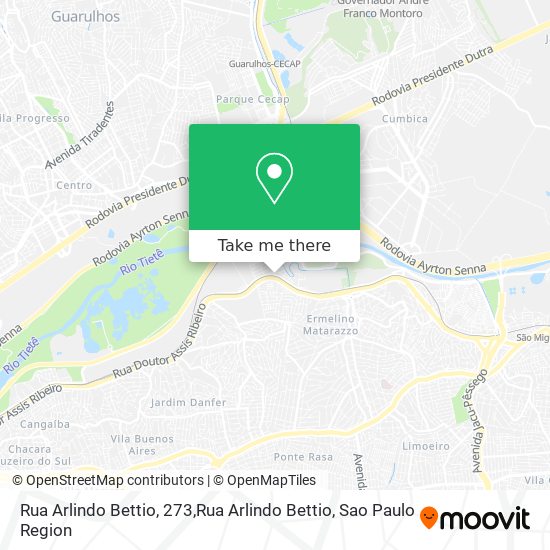 Mapa Rua Arlindo Bettio, 273,Rua Arlindo Bettio