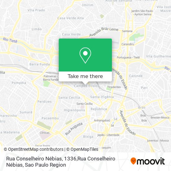 Rua Conselheiro Nébias, 1336,Rua Conselheiro Nébias map