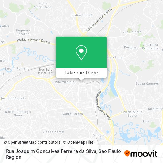 Mapa Rua Joaquim Gonçalves Ferreira da Silva